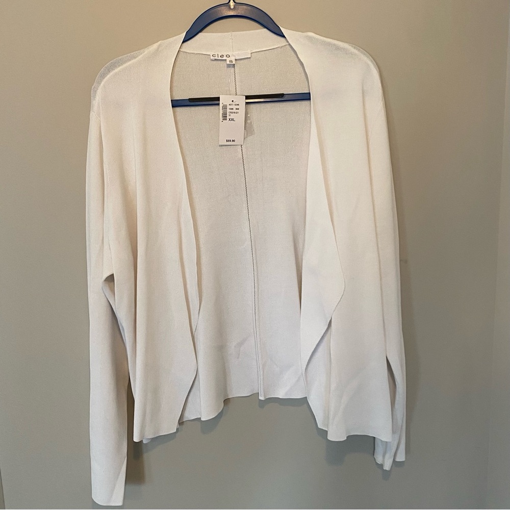cleo Women's Open-Front Cardigan in White